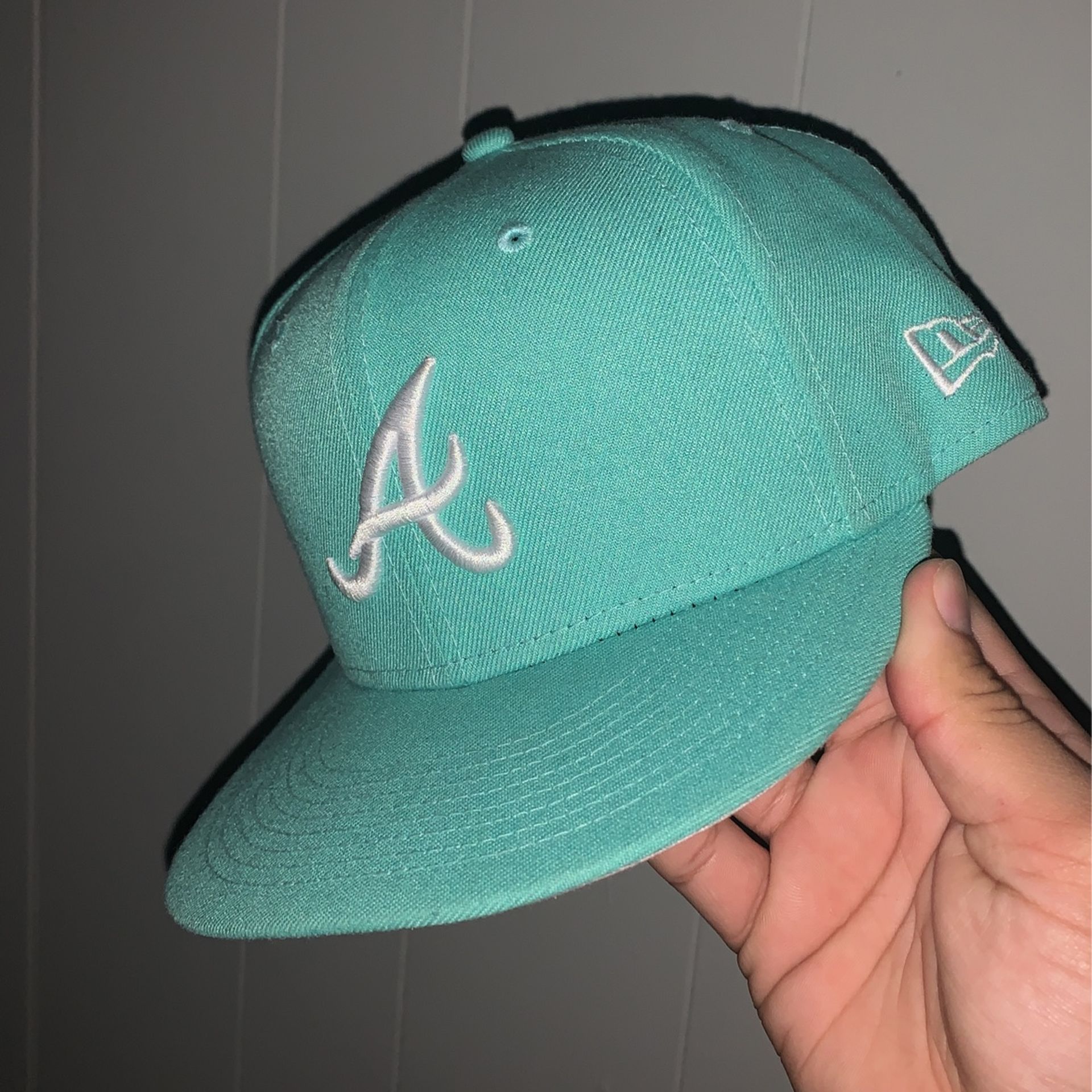 Atlanta Braves Hat Mint Green and Pink