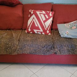 red couch sofa