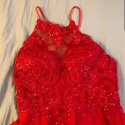 Red Lace Dance Dress