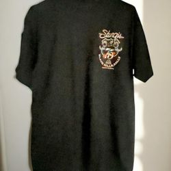 75TH ANNIVERSARY STURGIS BLACK HILLS RALLY T-SHIRT SIZE L