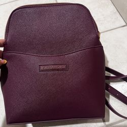 Backpack Purse Burgundy 