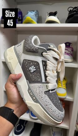 AMIRI CRYSTAL MA-1  WHITE/GRAY SNEAKERS NEW COLLECTION