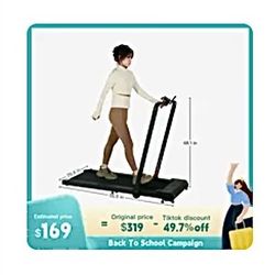 Black Treadmill With Handle 