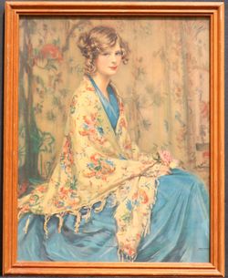 Alice Blue Gown vintage lithography of original painting by Arthur Paine Garrett