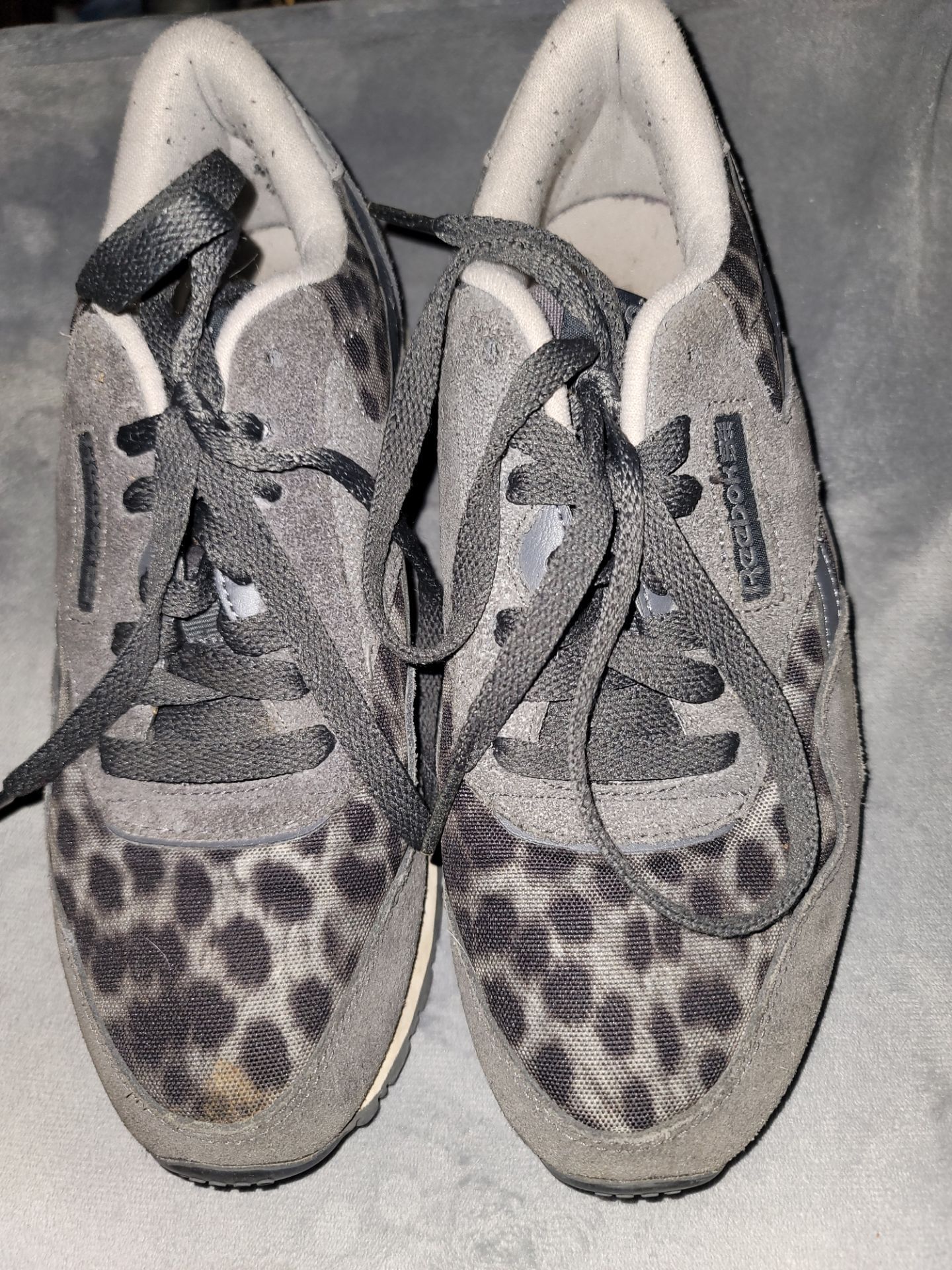 Leopard Reebok running shoes size 9