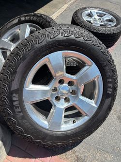 Silverado 20" Polished Wheels with Goodyear Wrangler Tires – Set of 4