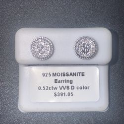 925 Moissanite Earring