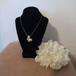 Ladies, Silver Butterfly Necklace