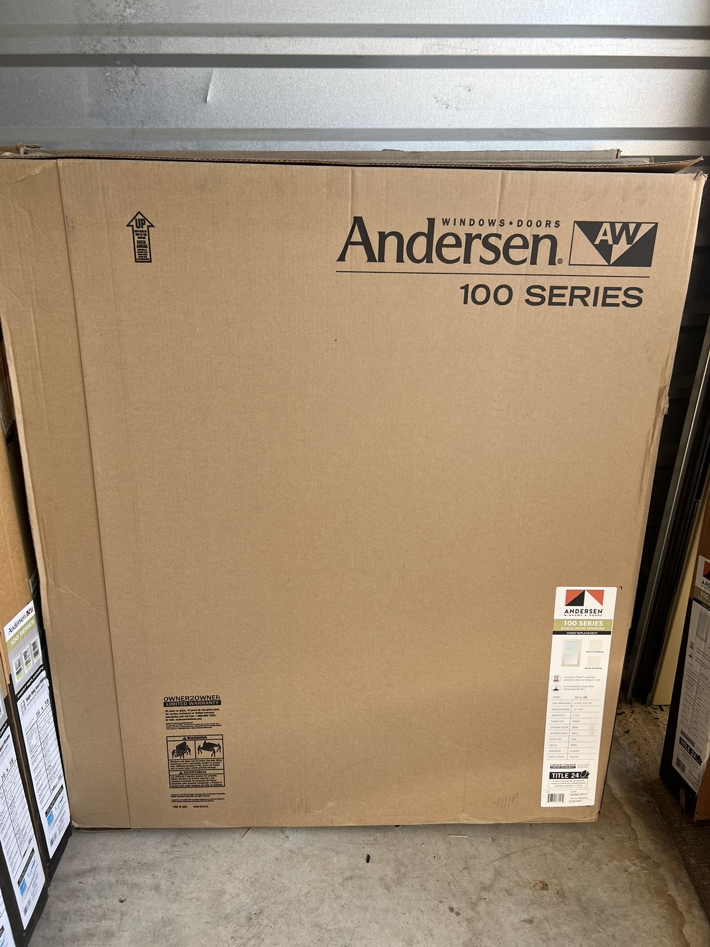 Andersen 100 Series 32in x 38in White Single Hung Insert Window