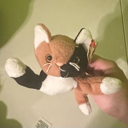 Ty Beanie Baby named Chip the Calico Cat stuffed animal