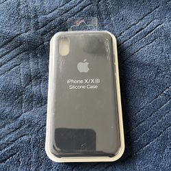 iPhone X XS Silicon  Case Black New