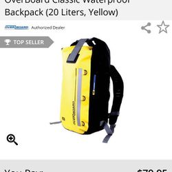 OverBoard Classic Waterproof Backpack (20 Liters, Yellow)

