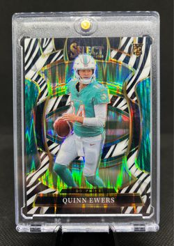 2025 Panini Select - Concourse Quinn Ewers #82 Zebra Shock Prizm (RC)