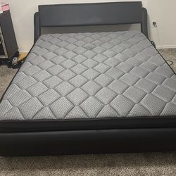 Black Queen Size platform bed