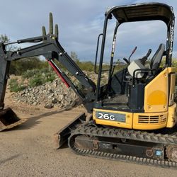 2016 john deere 26g mini excavator exc cond