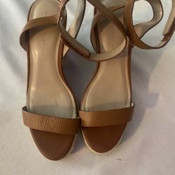 Tan Strappy Wedges 