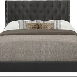 KingGray , Dark Gray  or Beige Upholstered Bed(NEW In A Box)
