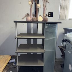 Media Storage Tower with Glass Door