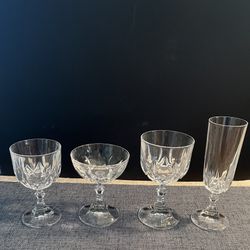 30 Piece Vintage Crystal Stemware 