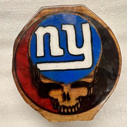 New York Football Giants Grateful Dead Steal Your Face Resin Plaque