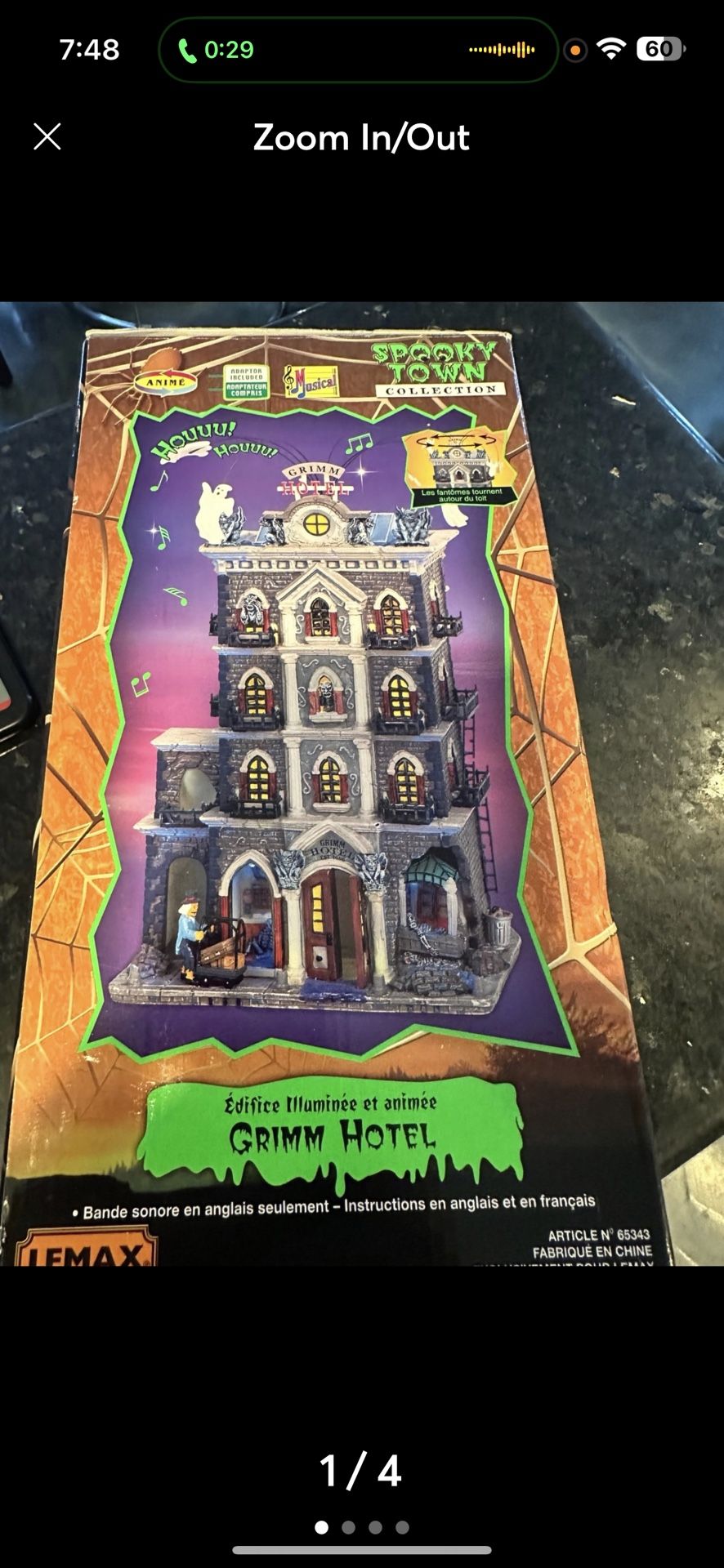 Lemax GRIMM HOTEL Pumpkin Hollow Spooky Town Halloween 2006 Animated #(contact info removed)