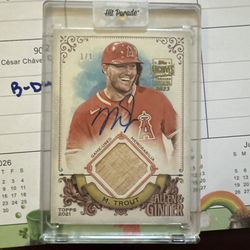 Mike Trout 1of1 Patch Auto