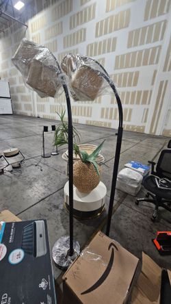 2 arch floor lamps