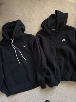 Nike Sportswear Solo Swoosh Fleece Pullover Hoodie & Nike Essentials+ Sherpa Pullover Hood