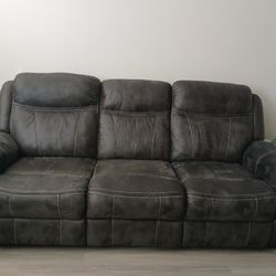 Brown Recliner Couch 