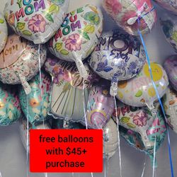free mothers day balloon with purchase