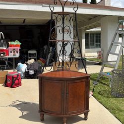 Vintage corner storage unit