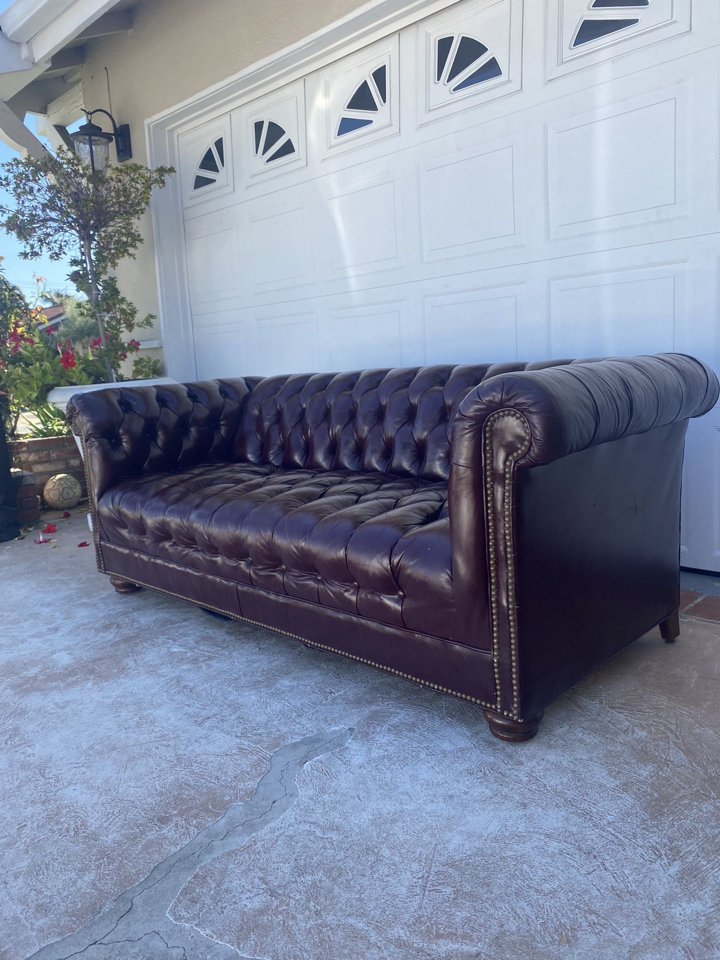 Chesterfield Leather Couch
