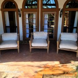 3 Bamboo Chairs
