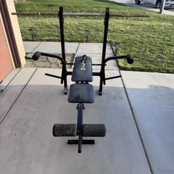 Weight bench weights And bar 