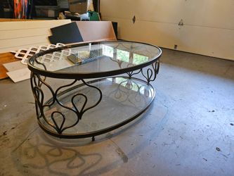 Metal and Glass Coffee Table