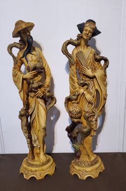 Large Vintage Oriental Figurines.