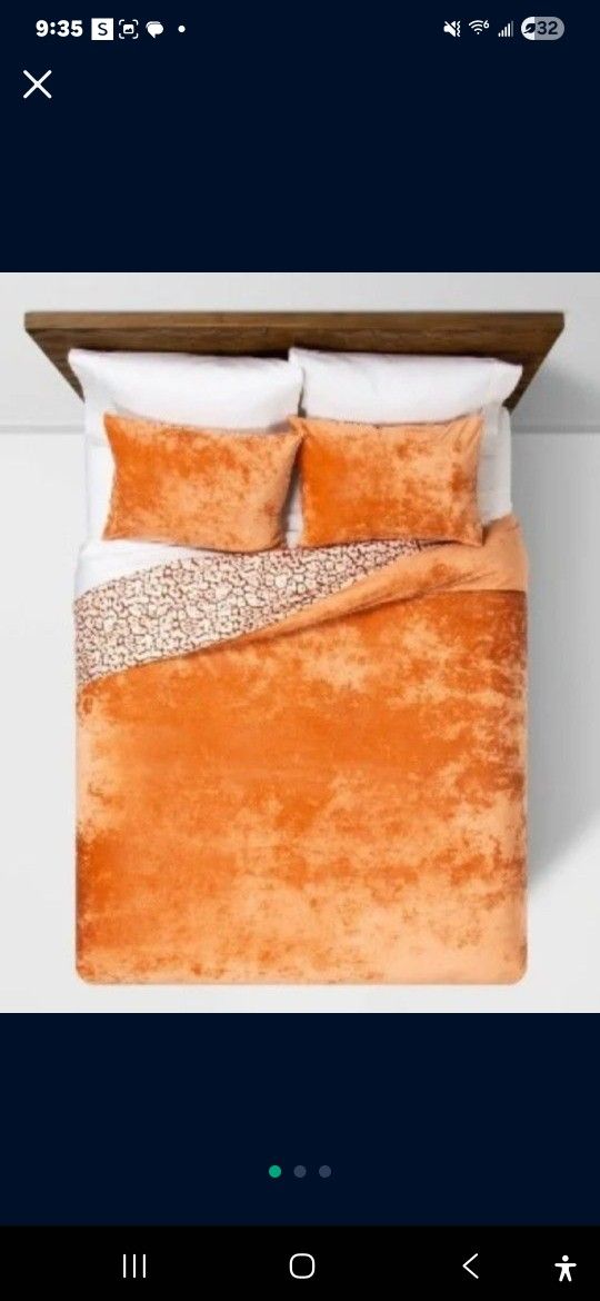 OPALHOUSE Rust Reversible Velvet Leopard Print Comforter & Sham Set