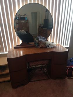 Antique Dressing/ Vanity table with chair