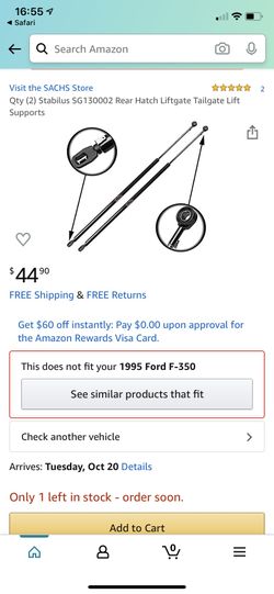 Stabilus SG 130002 Hatch Struts Camaro