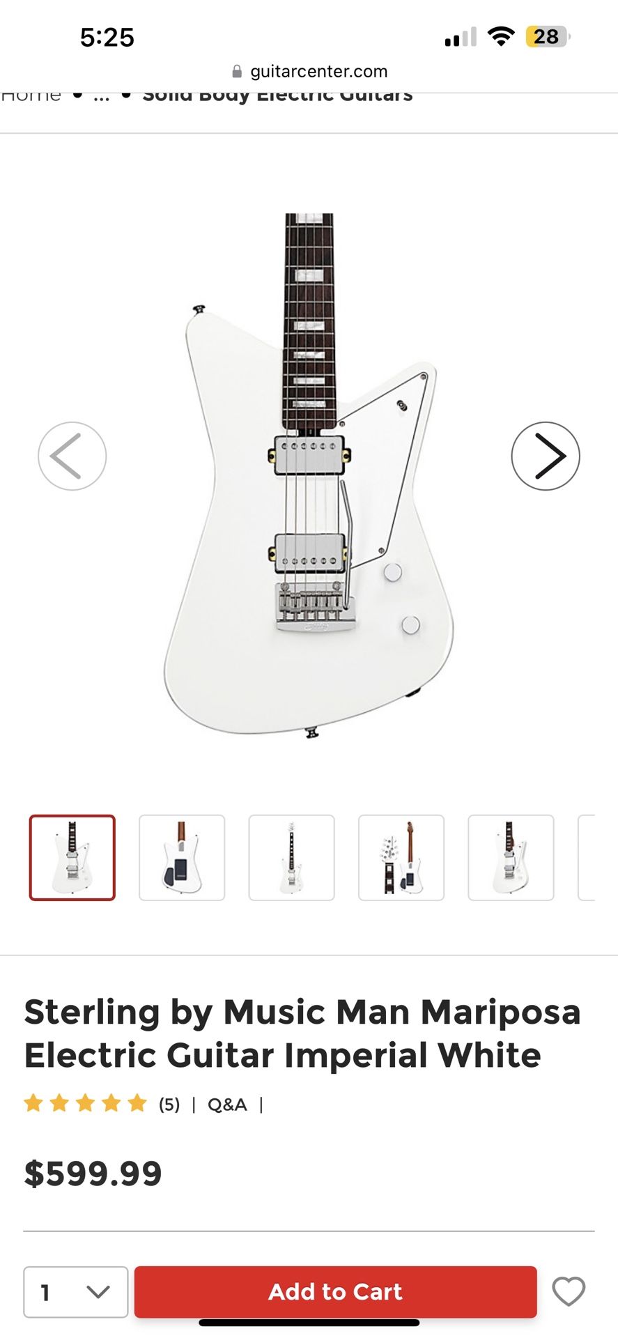 Sterling Mariposa Electric guitar for Sale in Lynwood, CA OfferUp