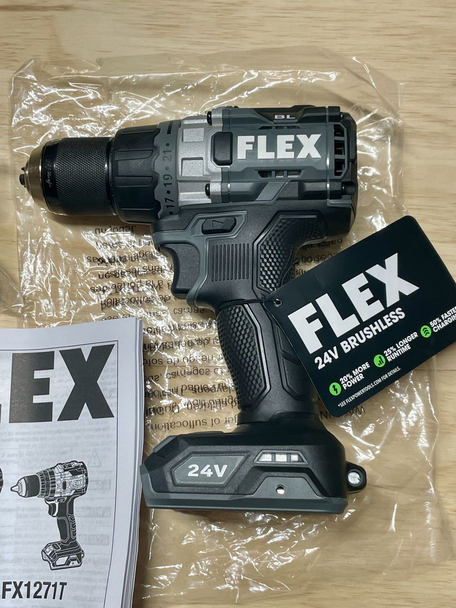 Flex 24V Turbo Brushless Drill/Driver New