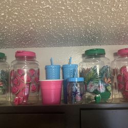 Bulk Of Platica Jars And Cups 