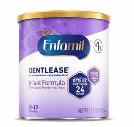 10 cans of Enfamil, gentle ease, baby formula powder
