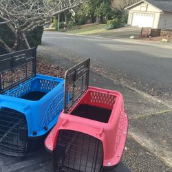 Small Dog Cat Rabbit Bunny Kennel Crate Carrier Like New 20” L by 10” W by 10” H $20 Each