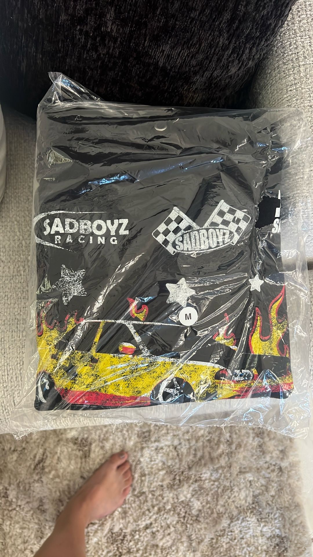 Medium- New Sad Boyz Car Racing El Tsurito Hoodie Sweatshirt