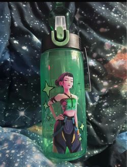 Zak Designs Green Graphic Water Bottle