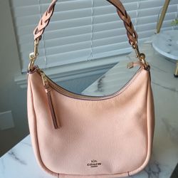 Spring Coach Bag – Jules Hobo Peach Leather Purse