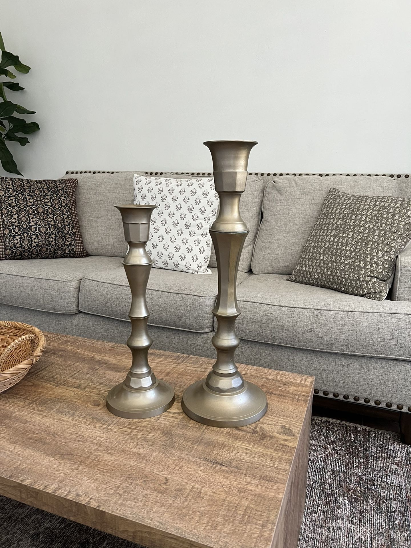 Two Large Candle Holders