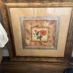 Beautiful framed floral photo