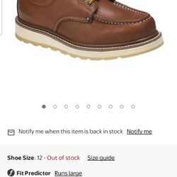 DieHard Mens Size 12 D Brown Leather Work Boots Like New Sure Track Oil Resistant Sole